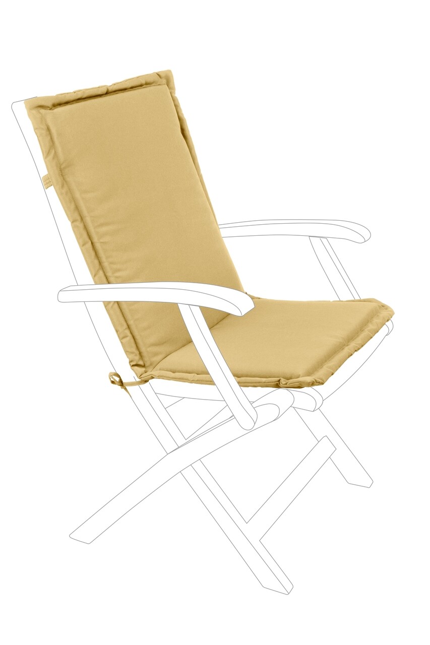 Perna pentru scaun de gradina Poly180, Bizzotto, 45 x 94 cm, poliester impermeabil, galben mustar - imagine 3